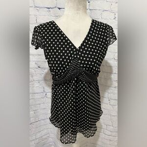 Motherhood Maternity flutter sleeve blouse/tunic, size Small, flowy, lined